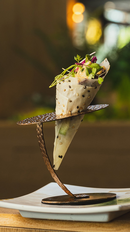 sashimi japonés de gambas