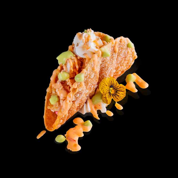 TACO CRUJIENTE POLLO FRITO